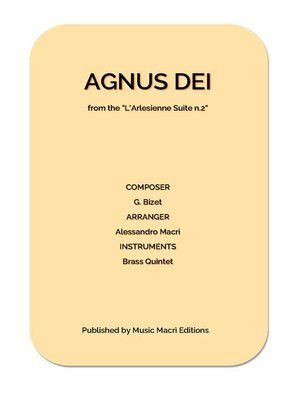 cover image of AGNUS DEI from the L' Arlesienne Suite n. 2